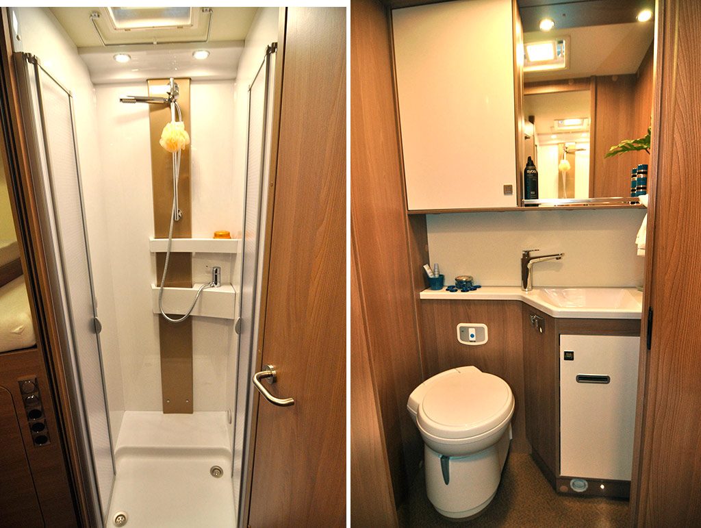 Ducha y lavabo separados en la Ixeo T 728G